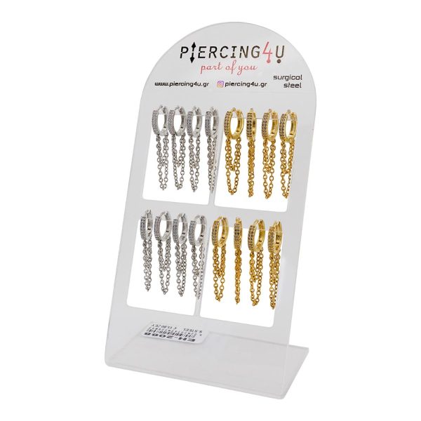 EH-2068_stand-600x600 Σκουλαρίκι Κρικάκι με Ζιρκόν Αλυσίδα Χειρ. Ατσάλι Ασημί / Χρυσό