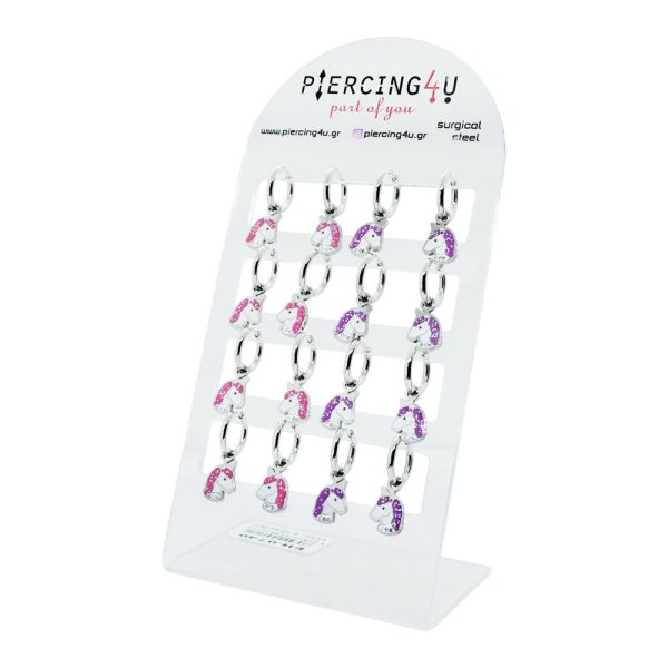 EH-0740-600x600 Παιδικό Σκουλαρίκι Κρικάκι από Χειρ. Ατσάλι και Μονόκερος