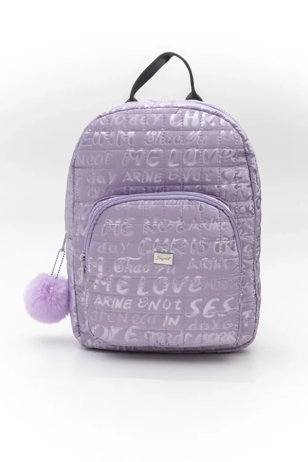 Puffer μεταλλικό σακίδιο με γράμματα