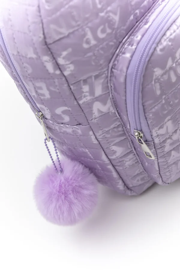 Puffer μεταλλικό σακίδιο με γράμματα