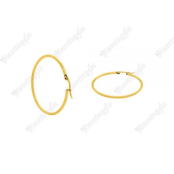 HP-0371-600x600 Σκουλαρίκι Κρίκος 2mm από Χειρ. Ατσάλι Χρυσό