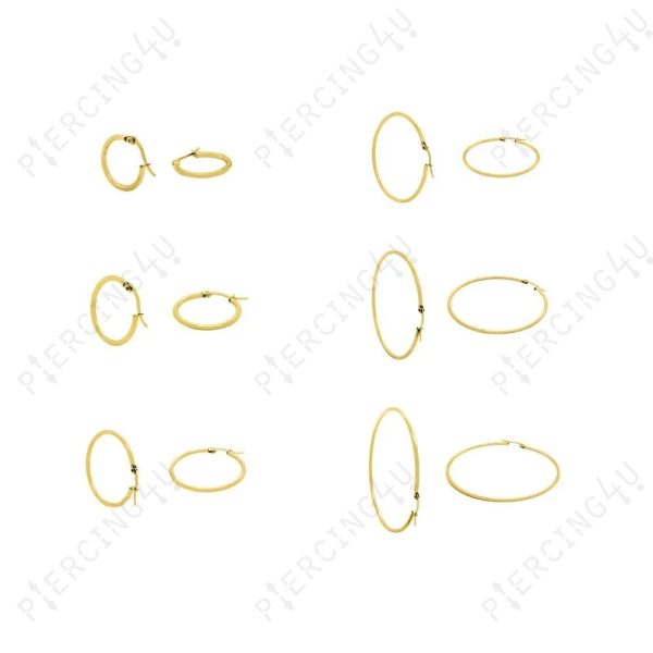 krikoi2mmG-600x600 Σκουλαρίκι Κρίκος 2mm από Χειρ. Ατσάλι Χρυσό