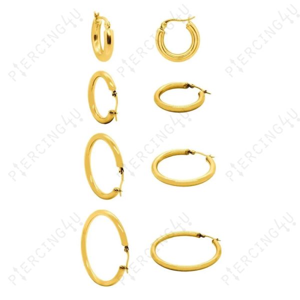 krikoi4mmG-600x600 Σκουλαρίκι Κρίκος 4mm από Χειρ. Ατσάλι Χρυσό