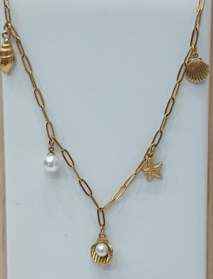 20260422_174702 Ατσάλινο κολιέ με αλυσίδα σε χρυσό χρώμα .